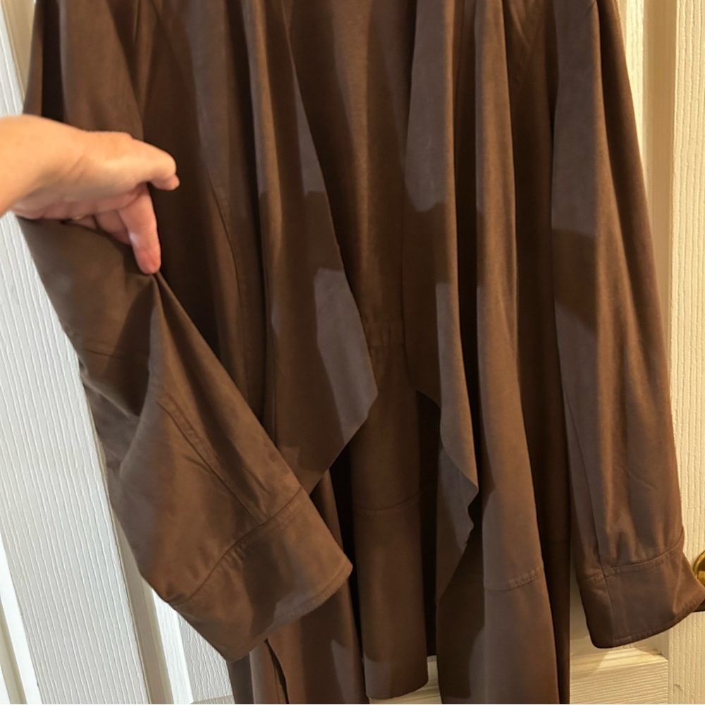 Simply Noelle Faux Suede Jacket/cardigan Business Women's size XXL Open-front - Picture 4 of 8